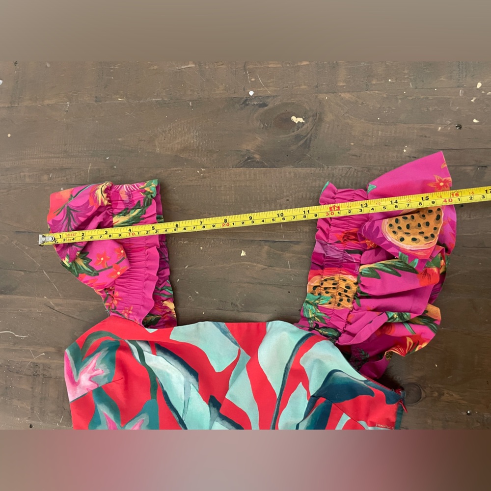 FARM Rio Pink and Orange Ruffled Sundress - Picture 5 of 5